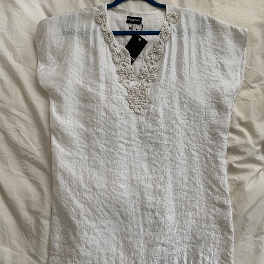 SUNJOO MOON PEARL IRIDESCENT SHIFT DRESS NWT SZ S
